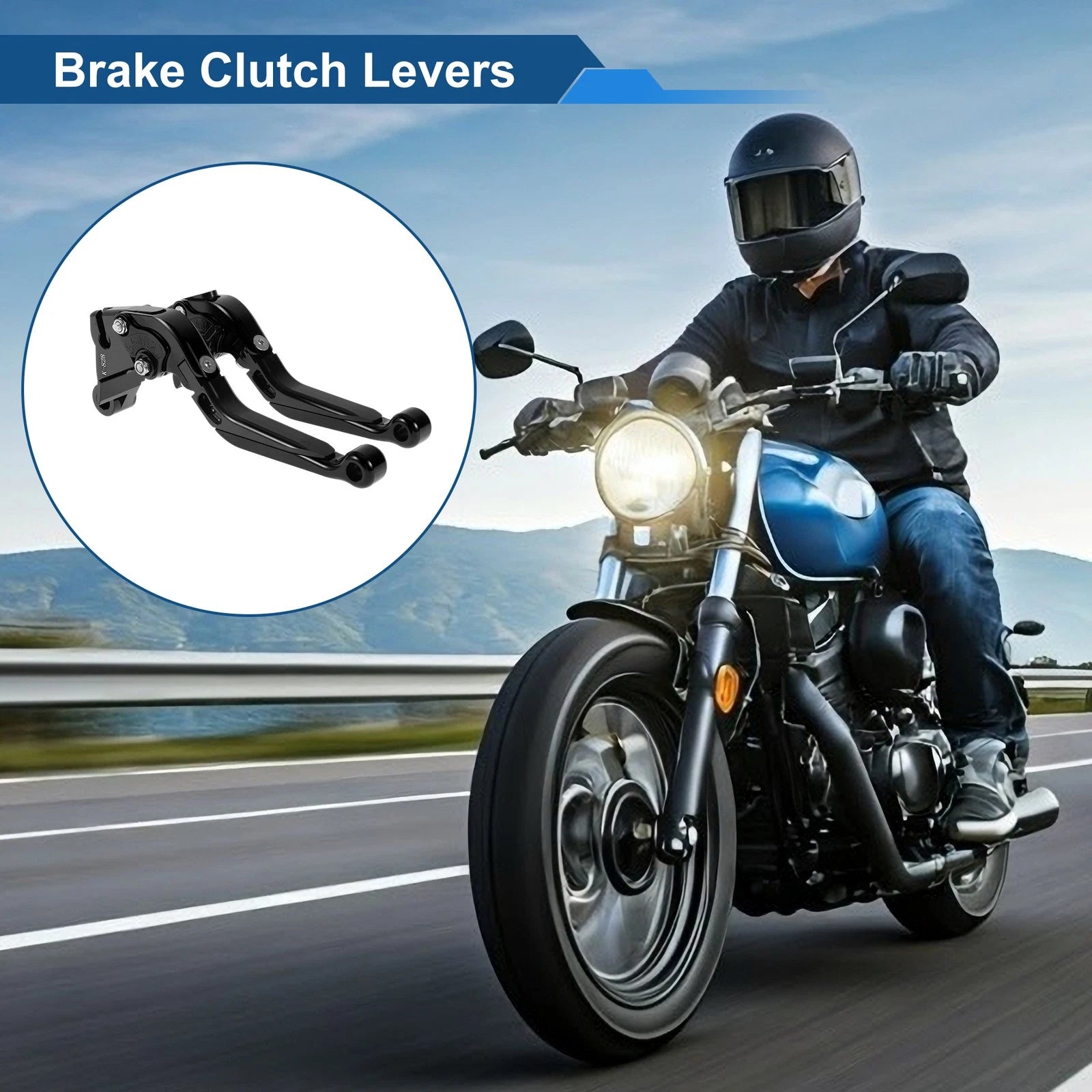 Adjustable Brake Clutch Levers for Kawasaki ZZR600 (2005–2009) Solid Black