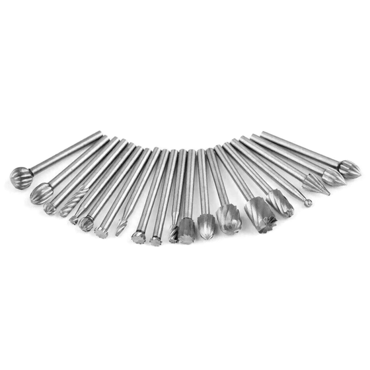 20 Pcs HSS Rotary Burr Bits for Dremel (3.17mm Shank)