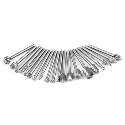 20 Pcs HSS Rotary Burr Bits for Dremel (3.17mm Shank)