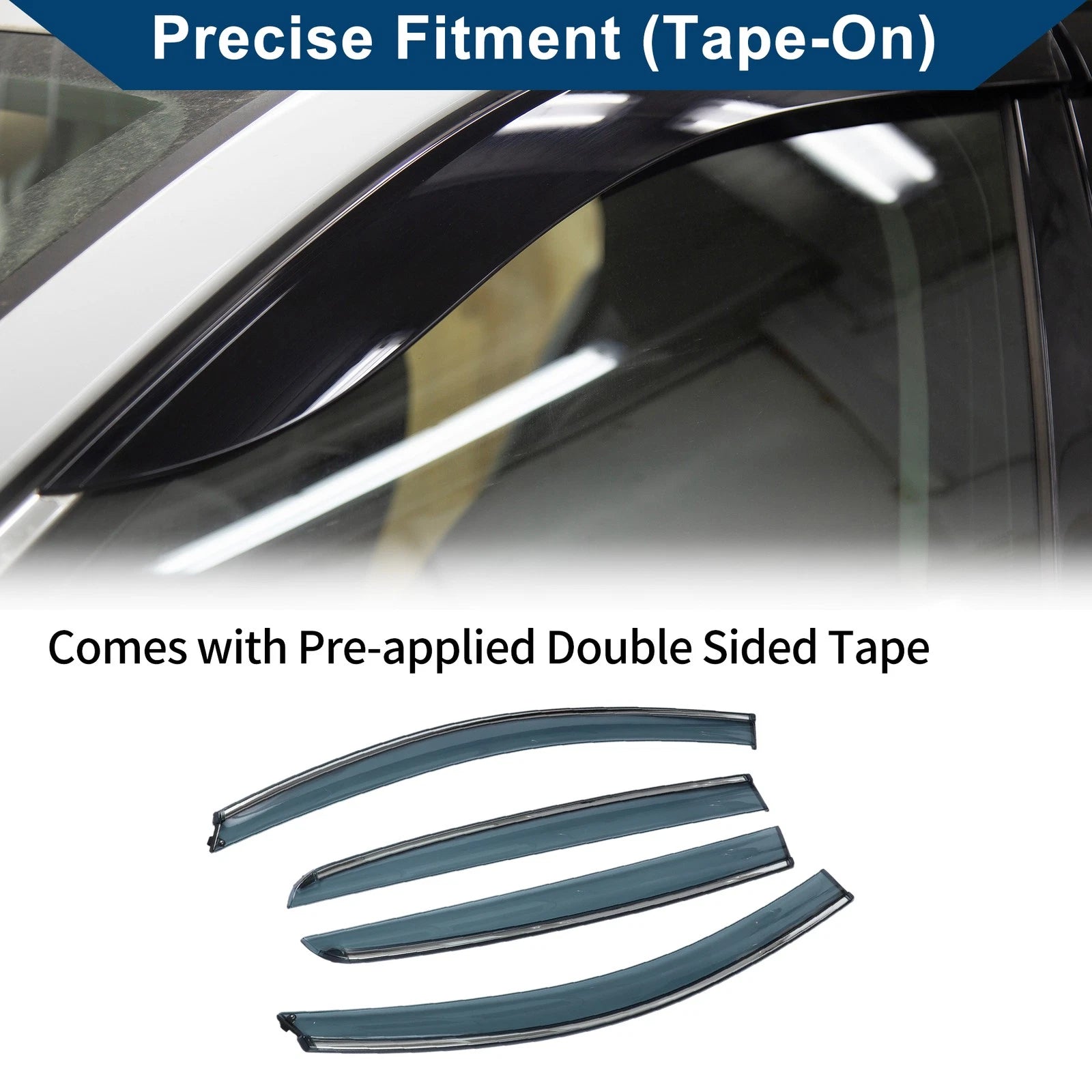 Car Window Deflectors 1 Set for Volkswagen Golf MK6 Hatchback (2010–2014)