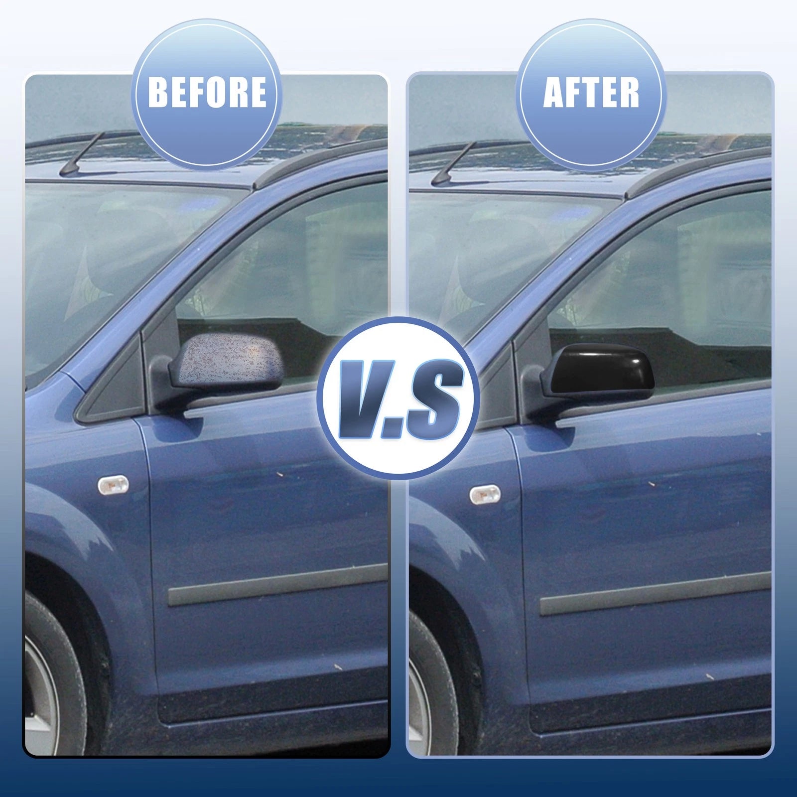 Front Left Exterior Rearview Mirror Cap Shell for Ford Focus (2005–2011)