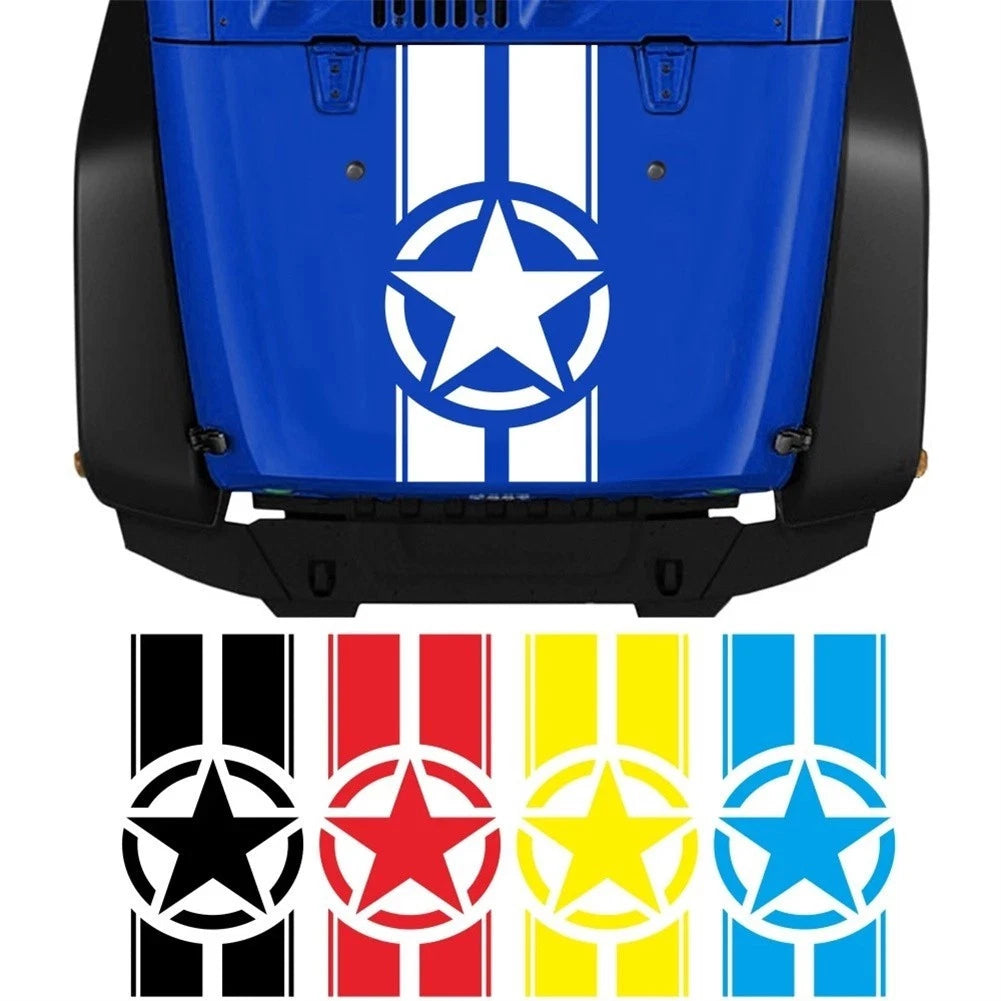 Hood Racing Sticker for Car (PVC Material)