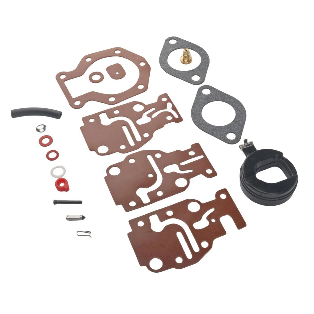 Carburetor Kit with Float for Evinrude Johnson 6 8 9.9 15 20 HP (Year Range)