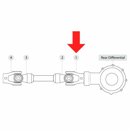 Rear Drive Shaft Yoke with U-Joint for Yamaha Virago 920 XV920 (1982–1983)