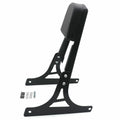 Black Flame Backrest Sissy Bar with Leather Pad for Harley Softail (2000–2017)