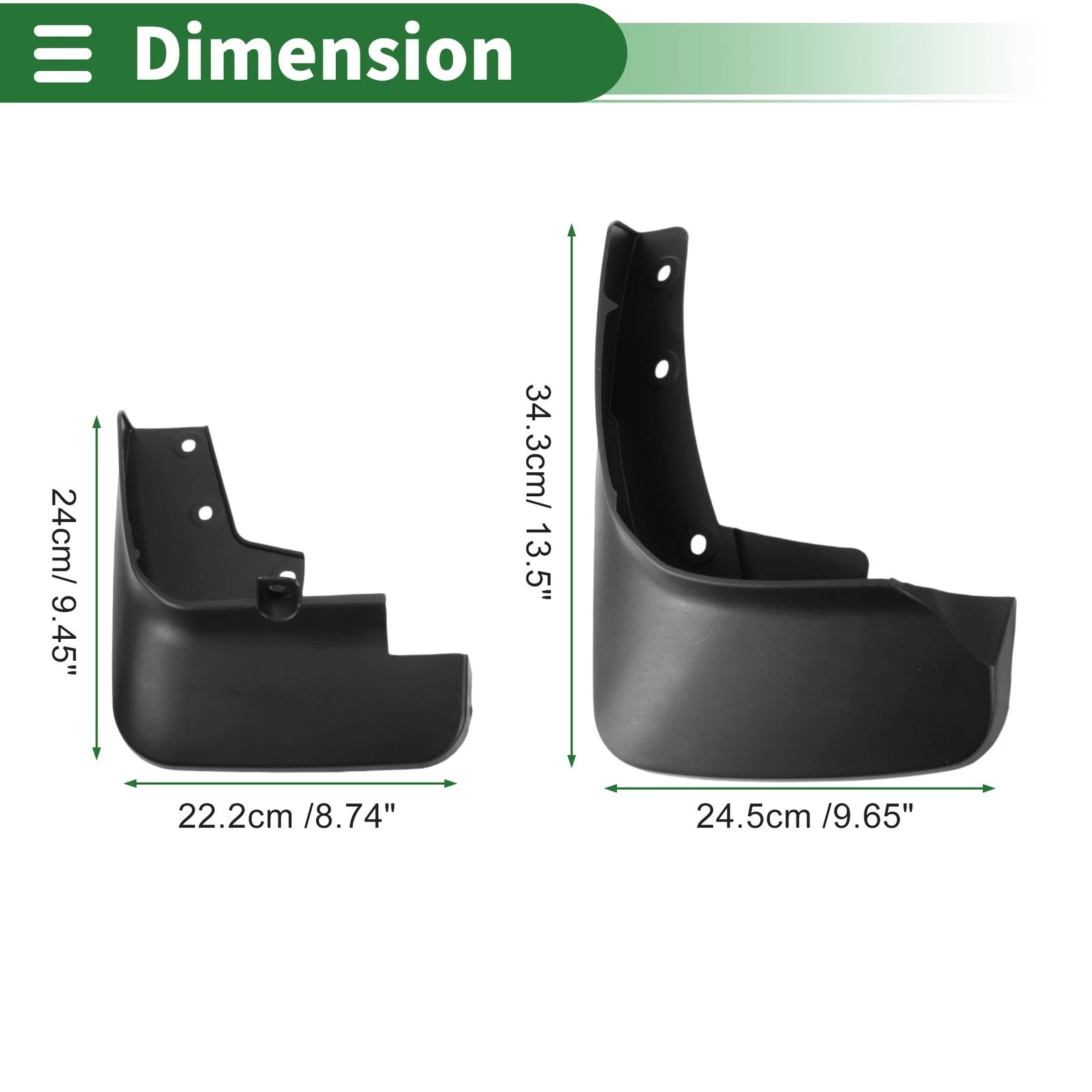 Mud Flaps Splash Guards Replacement for Ford Edge (2021–2026) with Mount