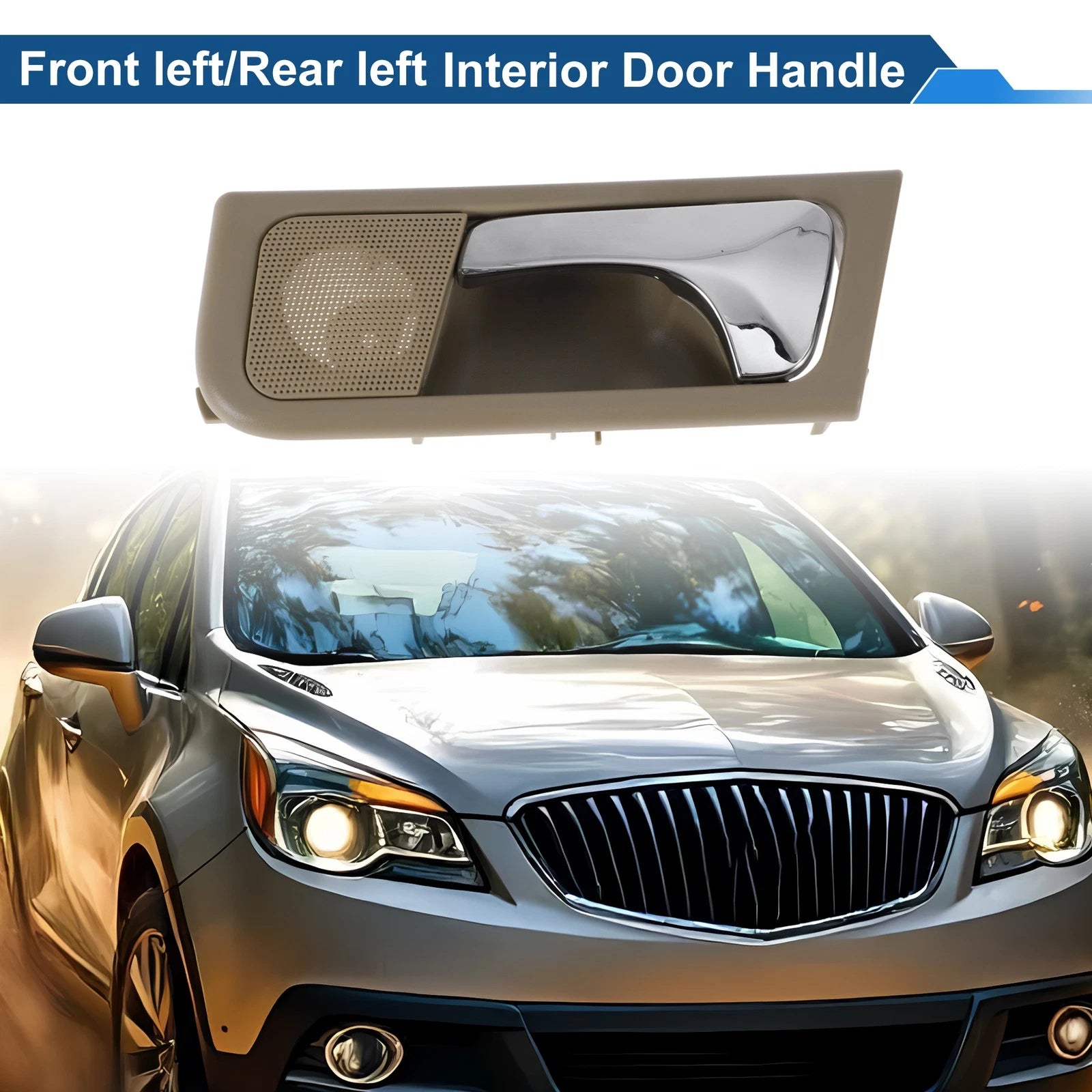 Front Passenger Side Interior Door Handle for Buick Excelle (2003–2008) Beige Chrome