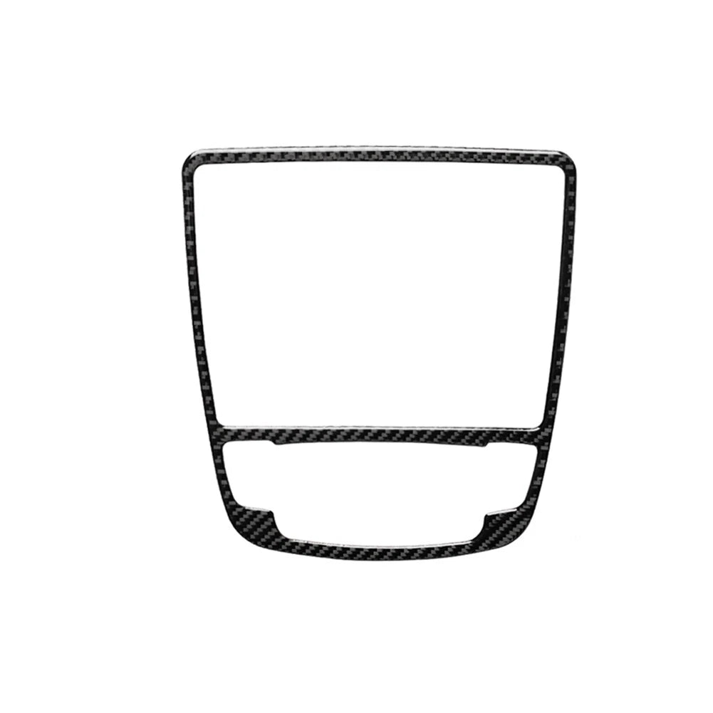 Carbon Black Center Console Gear Shift Panel Trim for Audi A6 A7 (2012–2018)