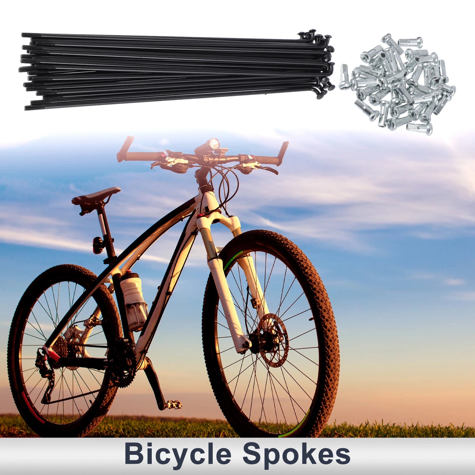 Bicycle Spokes Nipple Replacement 45 Steel 13G 157mm Universal (Universal)