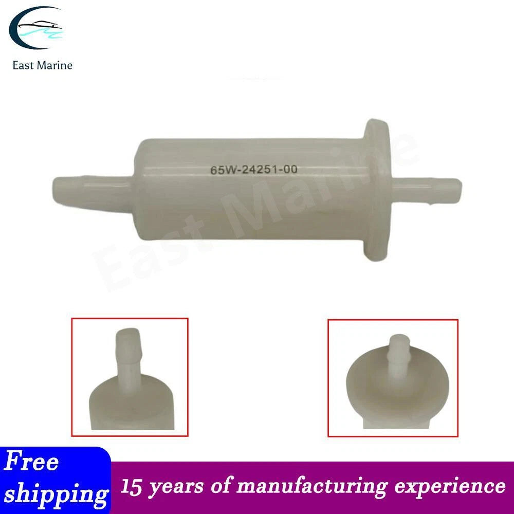 In Line Fuel Filter for Yamaha 9.9HP 13.5HP 15HP 20HP 40HP (1990–2023) 65W-24251-00