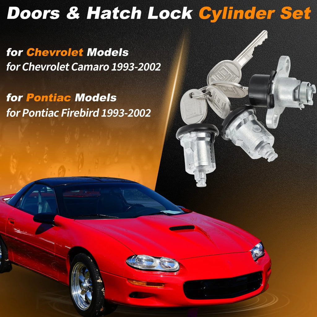 Door Lock Cylinder Set Replacement for Chevrolet Camaro Firebird (1993–2002)