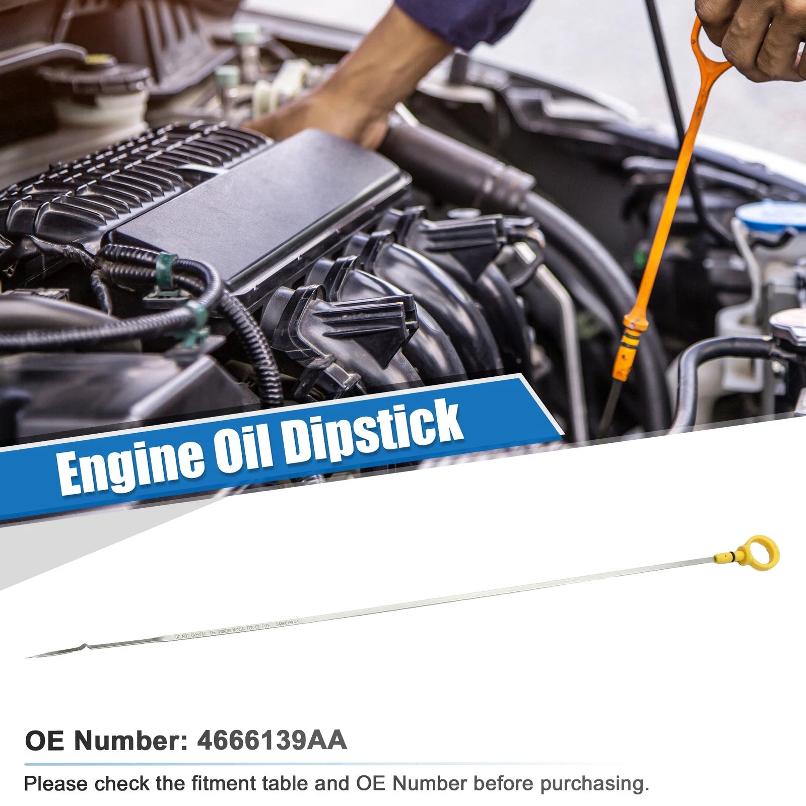 Engine Oil Dipstick Replacement for Dodge Grand Caravan C V SE 3.3L (2011–2020)