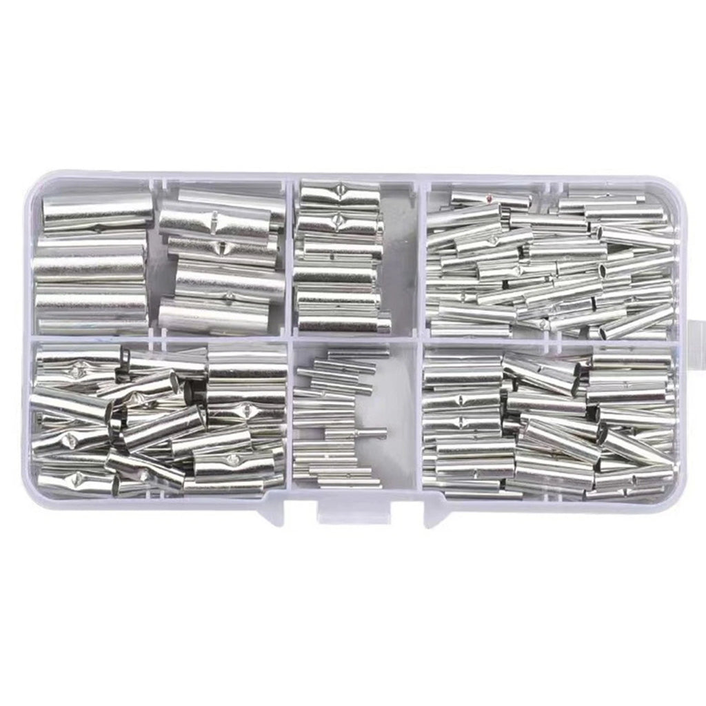 200PCS Non Insulated Butt Connectors for Auto Electrical Terminals