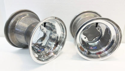 2X DWT Polished A5 Rolled Lip ATV Rear Wheels for Honda TRX 250R 450R (10")