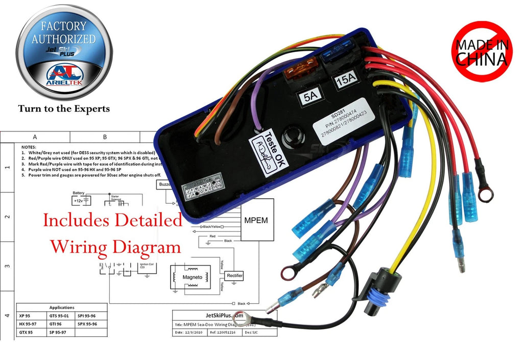MPEM for SeaDoo SP SPX SPI GTS HX GTX GTI XP (All Years) 278000821 278000822 278001025 278000423
