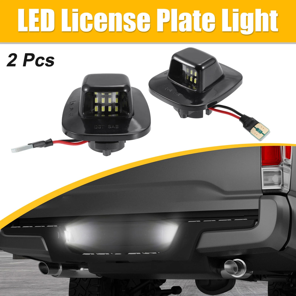 2PCS LED License Plate Light Lamp Replacement for Chevy C1500 6000K (2000–2006)