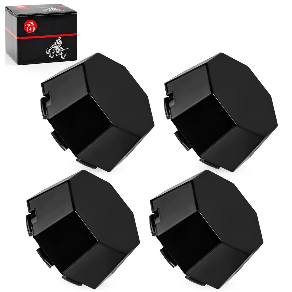 Set of 4 Matte Black Hub Cap Covers #5451374-458 for Polaris Sportsman 570 (2014–2023)