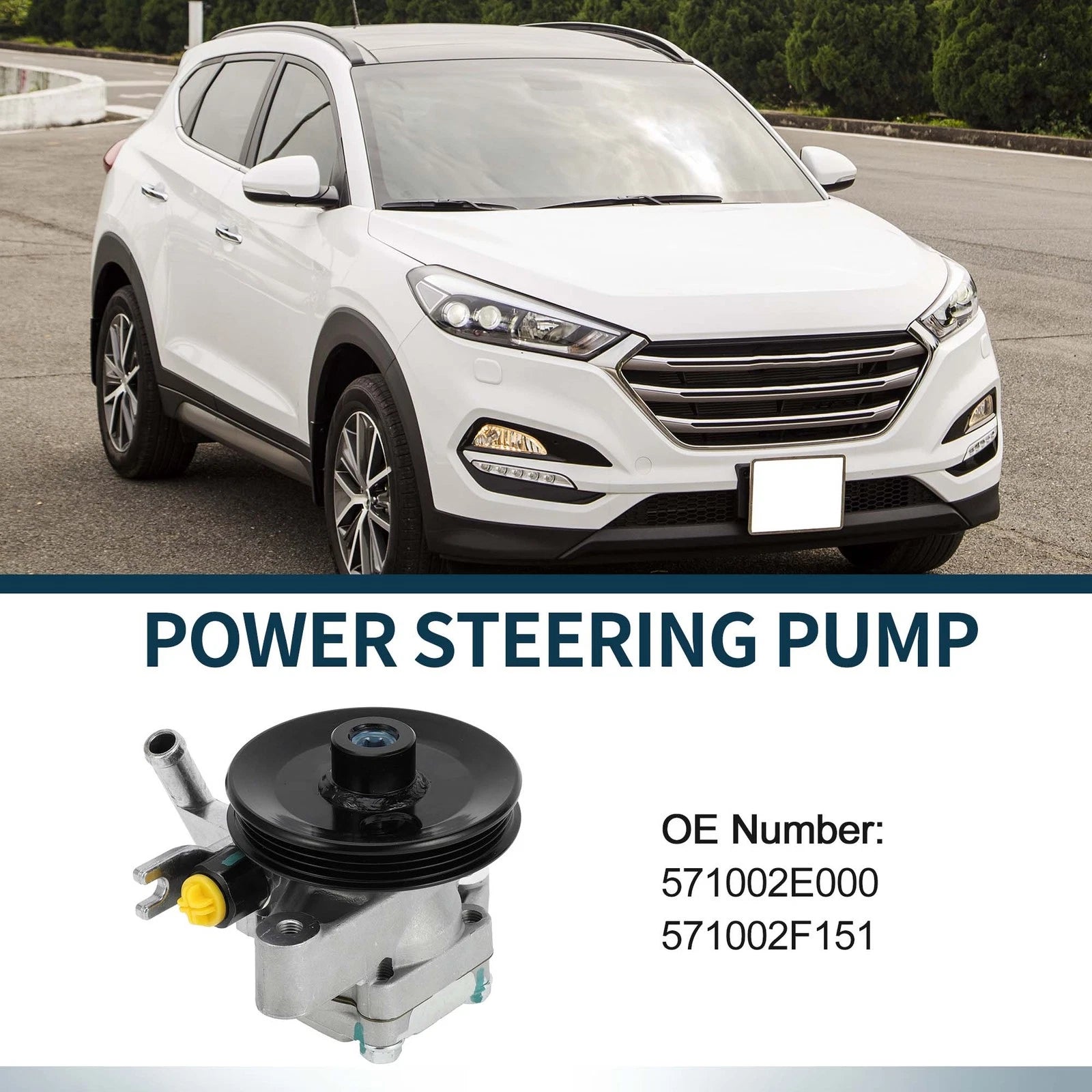 Power Steering Pump with Pulley for Hyundai Tucson (2005–2009)