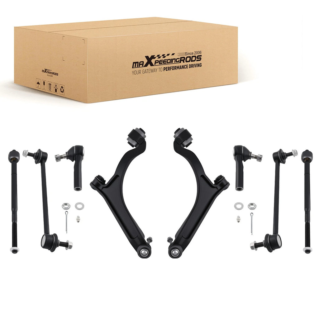 8pc Front Lower Control Arms Sway Bars Tie Rods for Chrysler Pacifica (2004–2008)