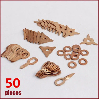 50pcs Stud Welding Accessories Straight Twisted Dent Pulling Ring Round Star Pad