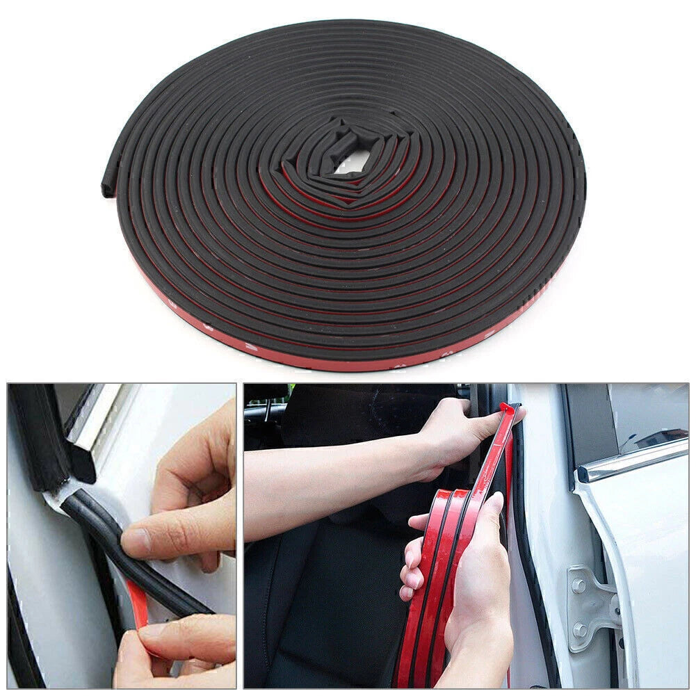 B-Shape Trim Rubber Strip for Universal Car Door Edge Seal (26FT)