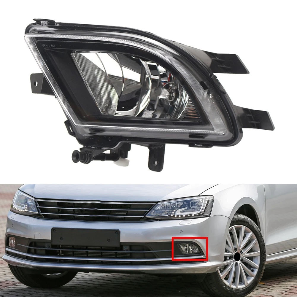 Front Bumper Clear Lens Fog Light for VW Jetta MK6 (2015–2018)
