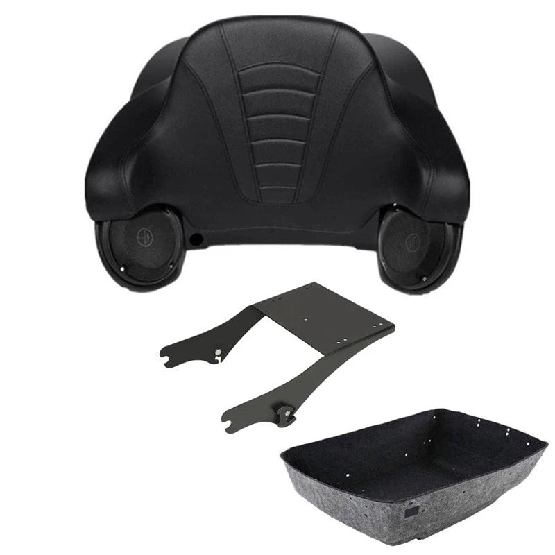 Trunk Backrest Pad Mount Speakers for Harley Electra Glide (1997–2008)