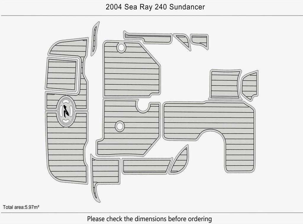 EVA Foam Pad Flooring Mat for Searay 240 Sundancer (2004)