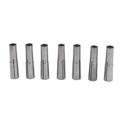 7 Pc Morse Taper Collet Set 2MT MT2 for Round Chuck (1/8 - 1/2)