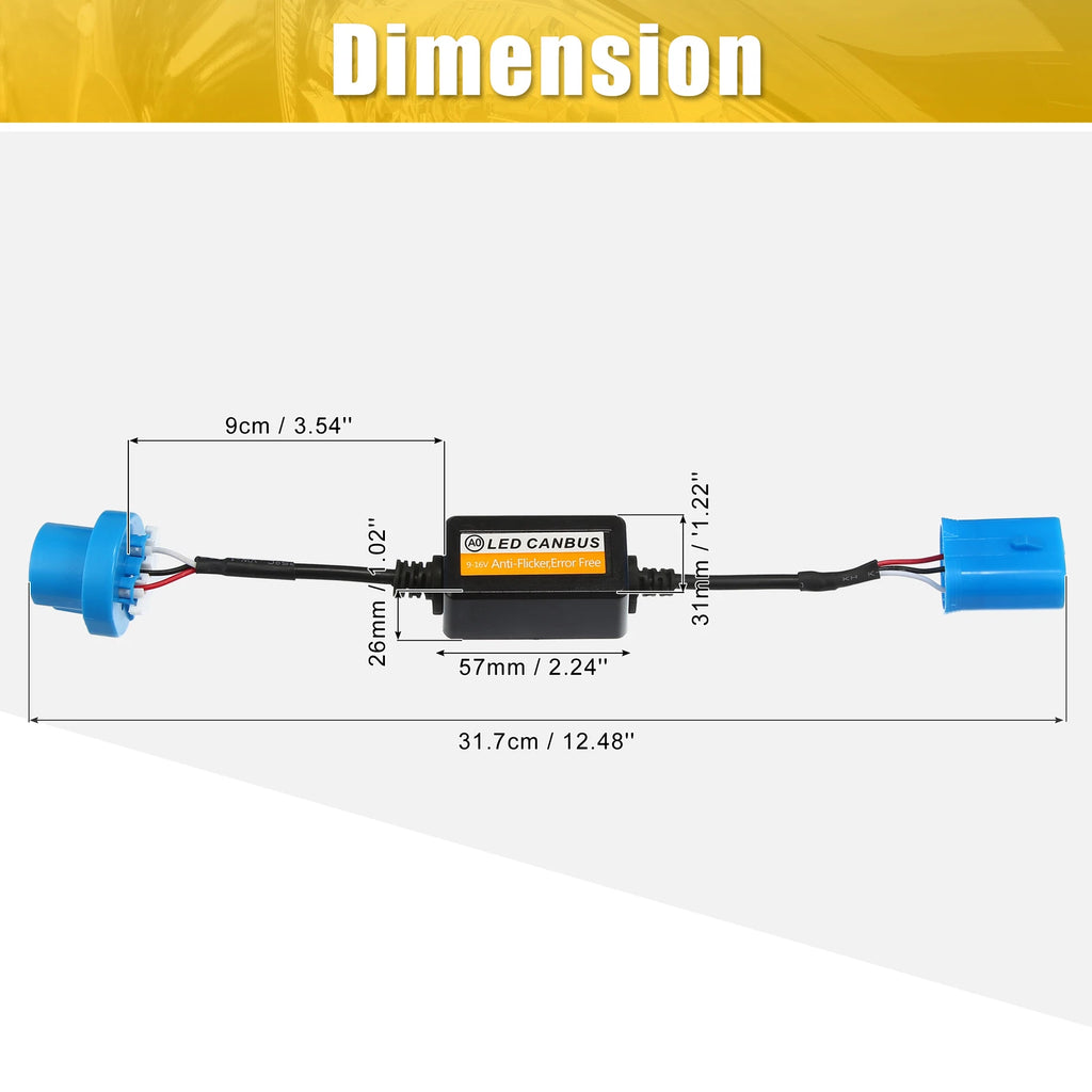 1 Pair 9004/9007 LED Headlight Canbus Decoder for Universal Vehicles