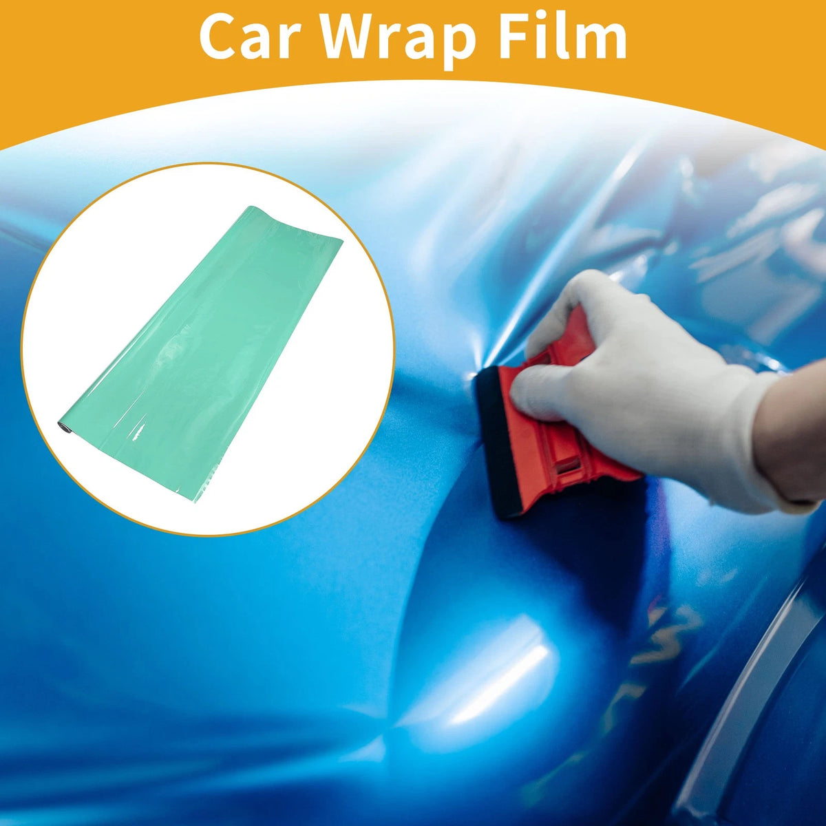 Turquoise Car Wrap Film for Universal Vehicles (487x152cm)