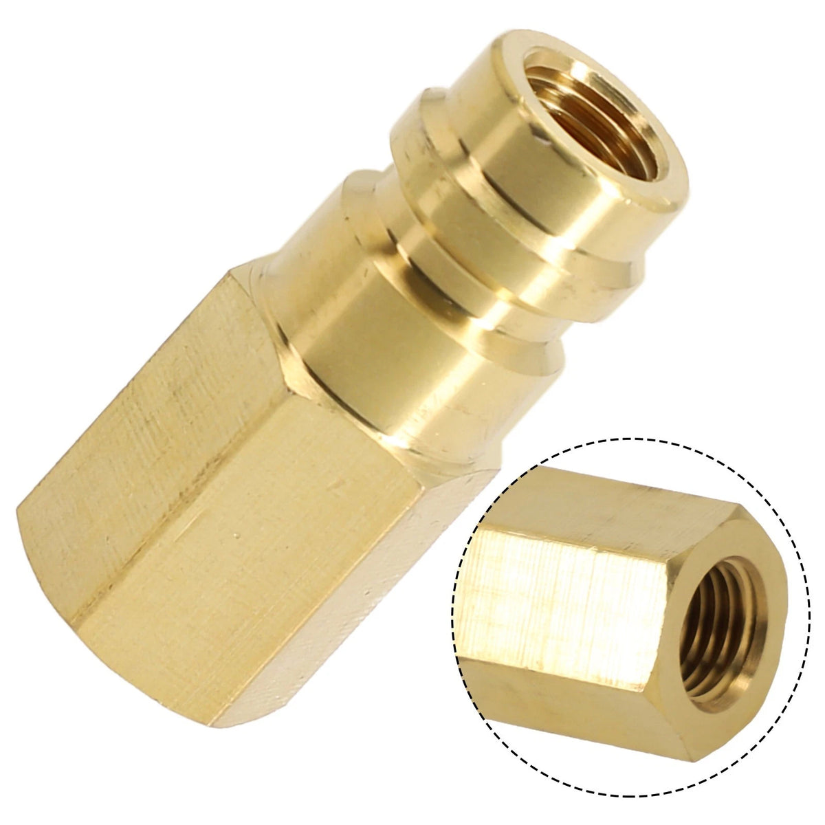R134a Air Conditioning Coupling Adapter for SAE Connection (Brass)