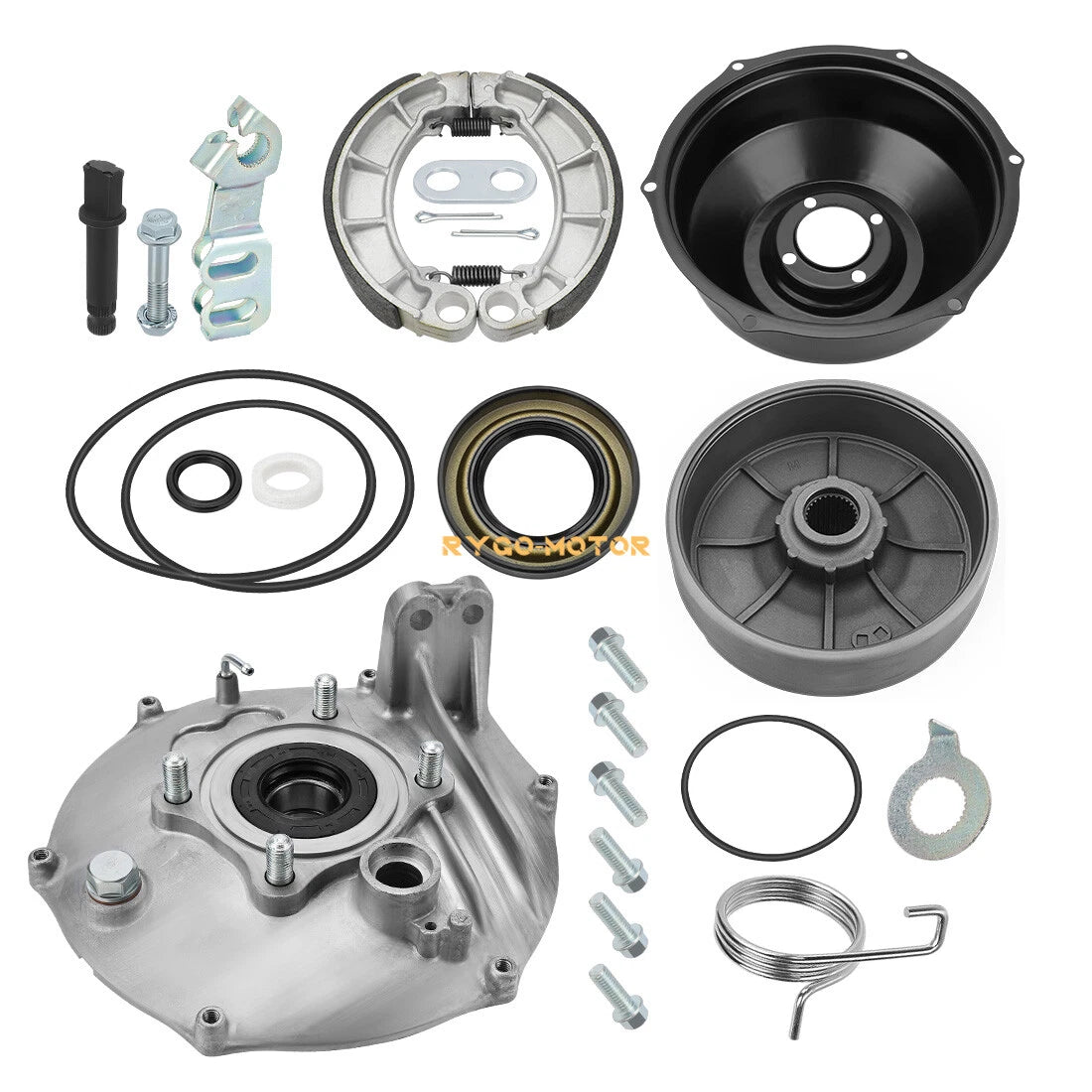 Rear Brake Drum Hub Plate Cover Shoes Seals for Honda TRX450FE/FM (1998–2004)