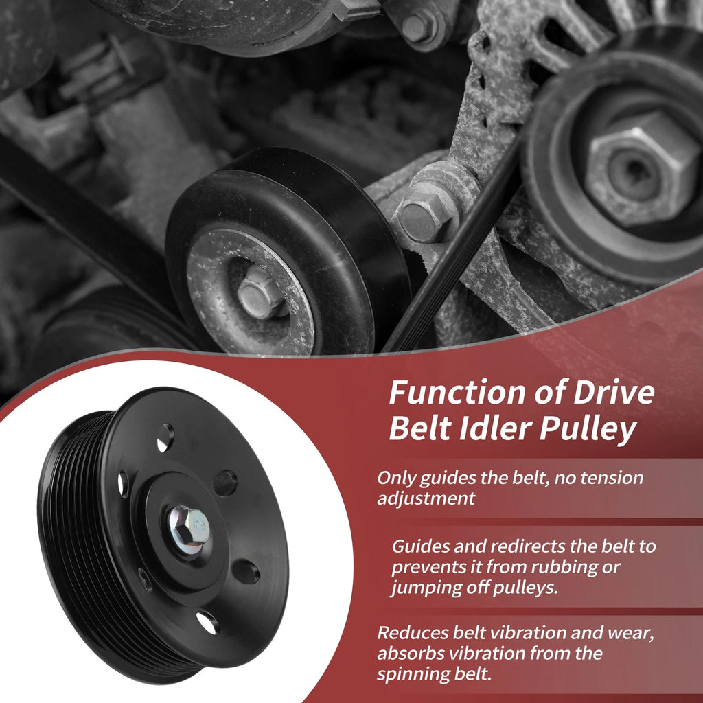 Accessory Drive Belt Idler Pulley Replacement for Dodge Ram 2500 3500 4500 (2003–2010)