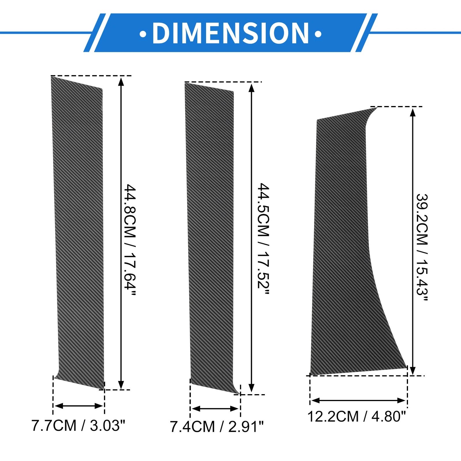 Door Pillar Window Trim Kit 6 Pc Replacement for Mitsubishi Xpander (2018–2023)