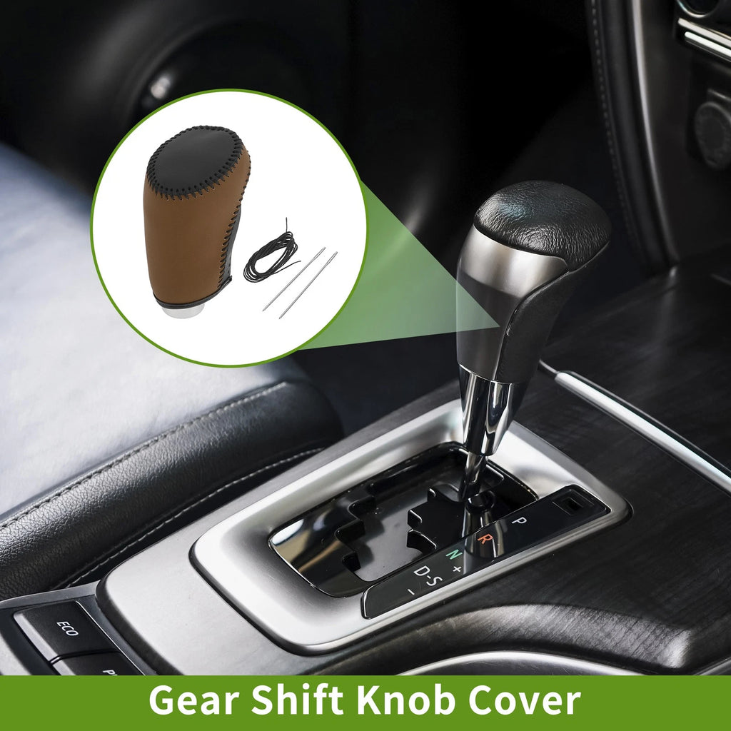 Gear Shift Knob Cover Replacement for Chevrolet Malibu (2016–2020) Black Brown
