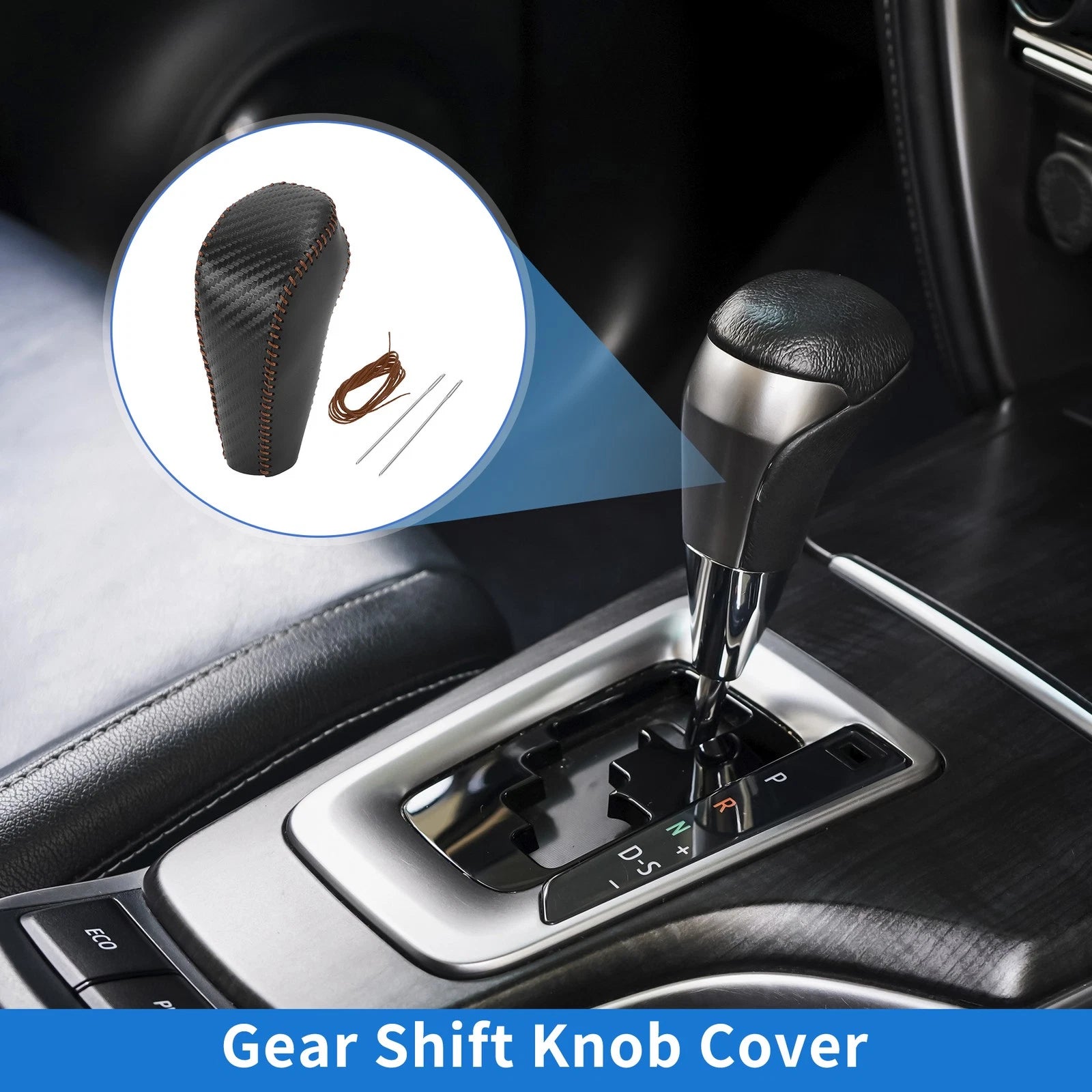 Gear Shift Knob Cover Replacement for Chevrolet Cruze (2011–2015) Black