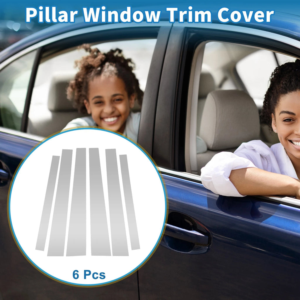 Door Pillar Window Trim Set for Mitsubishi Pajero (2009–2015) Silver