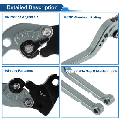 Long Brake Clutch Levers for Ducati Monster 821 (2014–2017) Titanium Tone 1 Pair