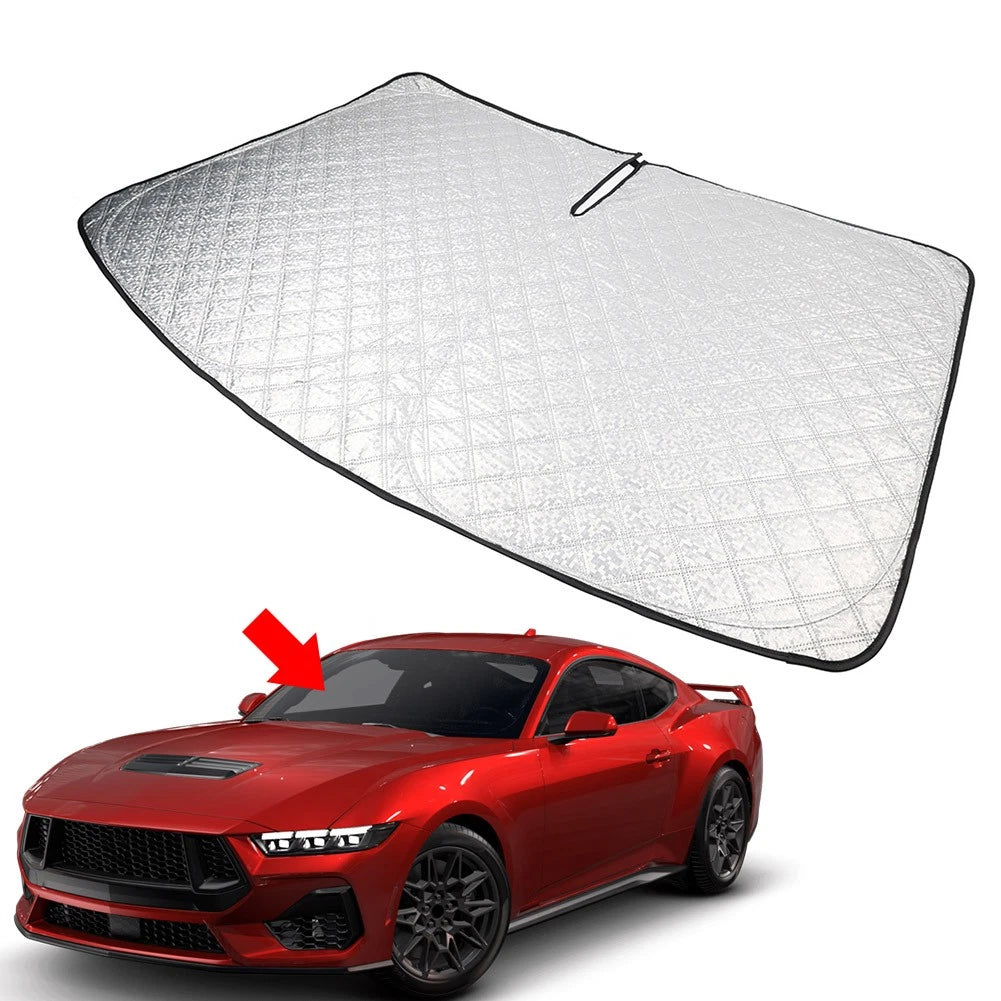 Foldable Windshield Sun Shade for Ford Mustang (2021–2025)