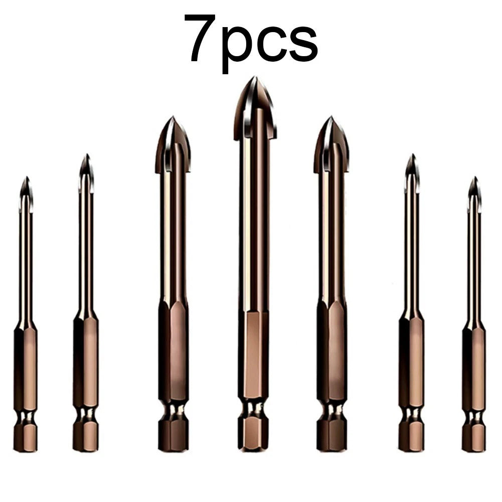7-Piece Glass Drill Bit Set for DIY Renovations