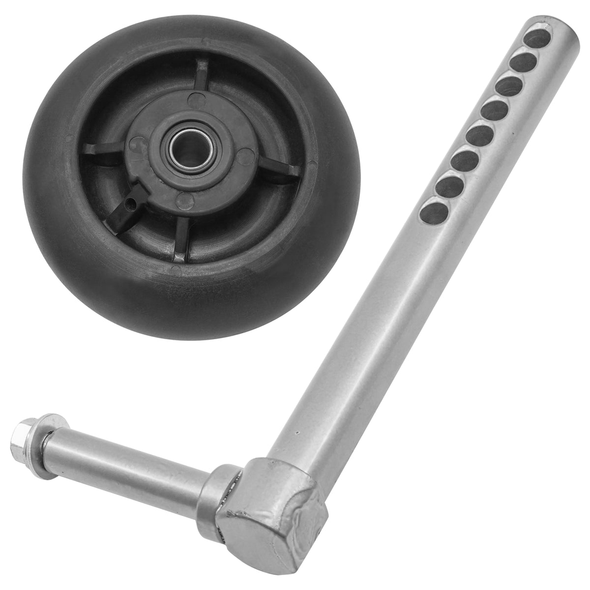 Mower Deck Gauge Wheel with Arm Rear Replacement for John Deere (2000–2005)
