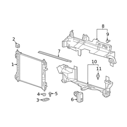 Radiator Lower Bracket for Buick Chevrolet GMC (42511914, 95245150)