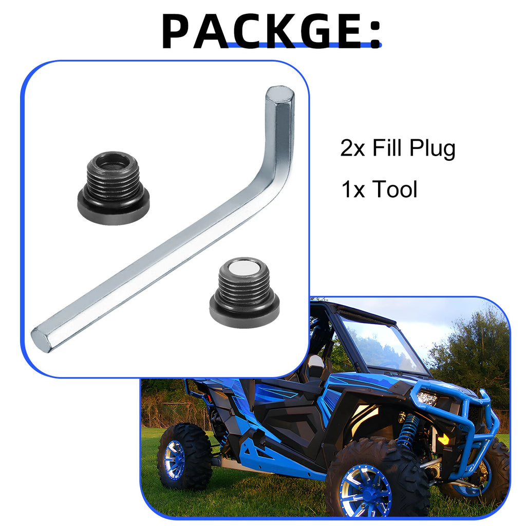 Front Differential Fill Drain Plug Tool Kit for Polaris RZR 570 800 900 1000
