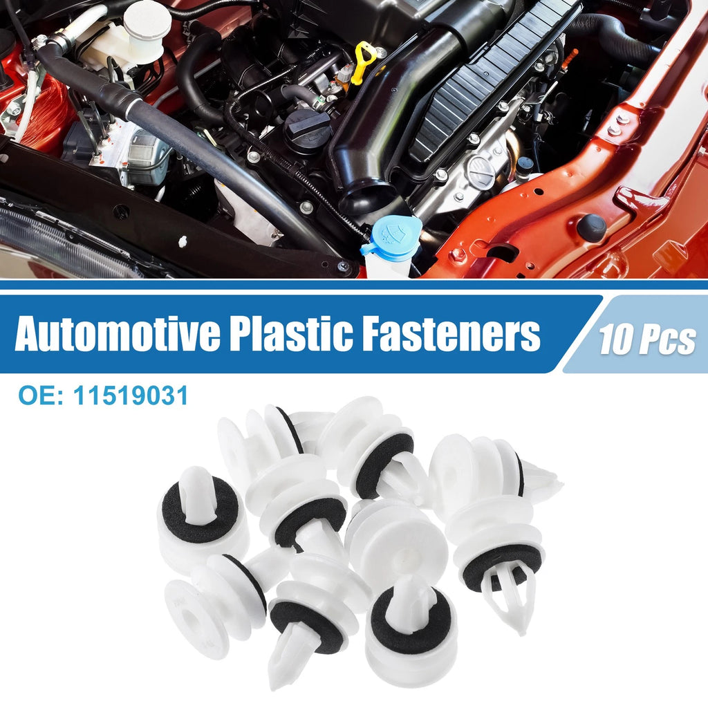 Door Panel Clips 10 Pcs Replacement for Chevrolet Plastic White (2000–2020)