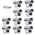 Set of 10 Carburetor Repair Kits for STIHL 09 010 011 012 ZAMA RB-5 RB-7 RB-11 RB-14