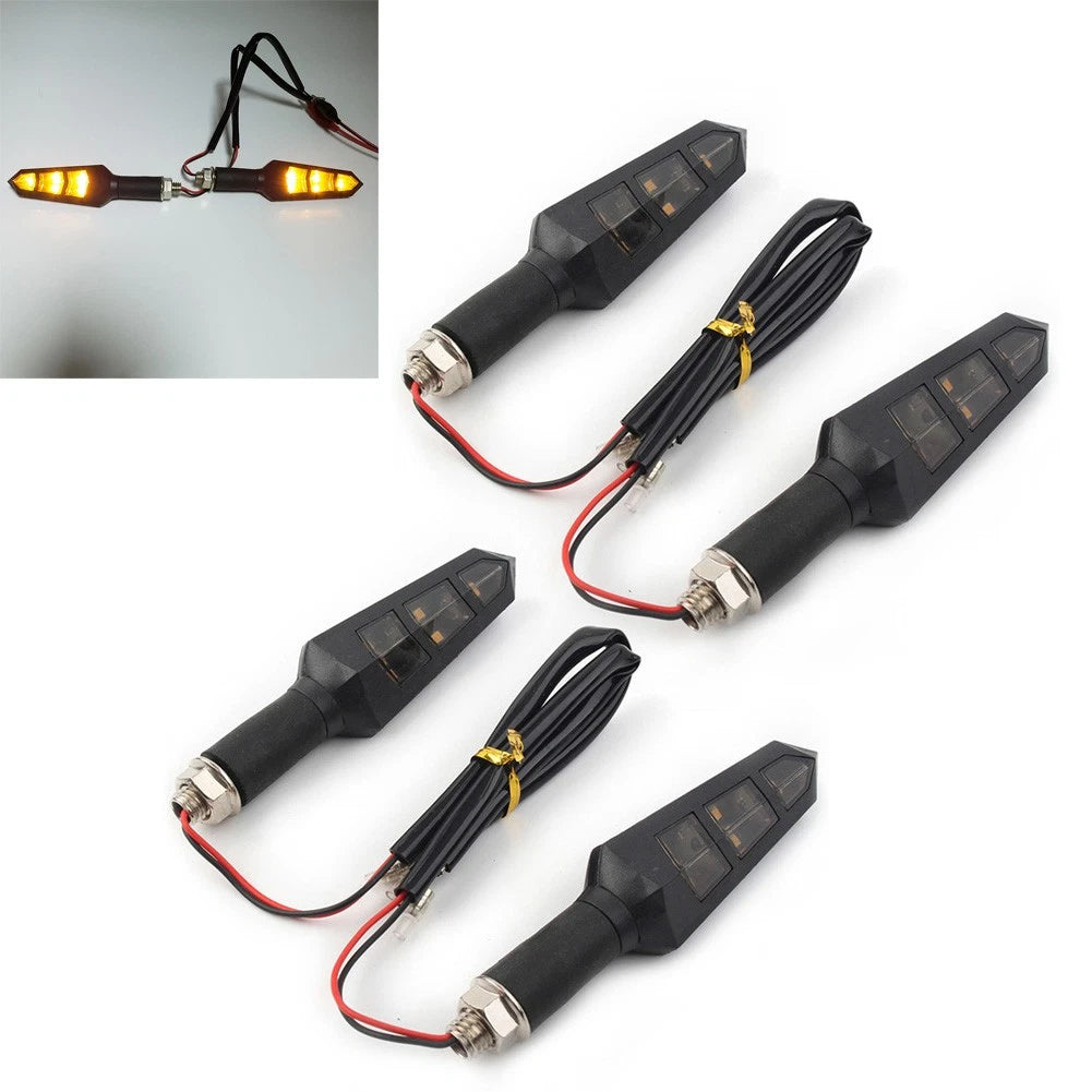 4Pcs LED Turn Signal Blinker Light for Universal Motorcycle