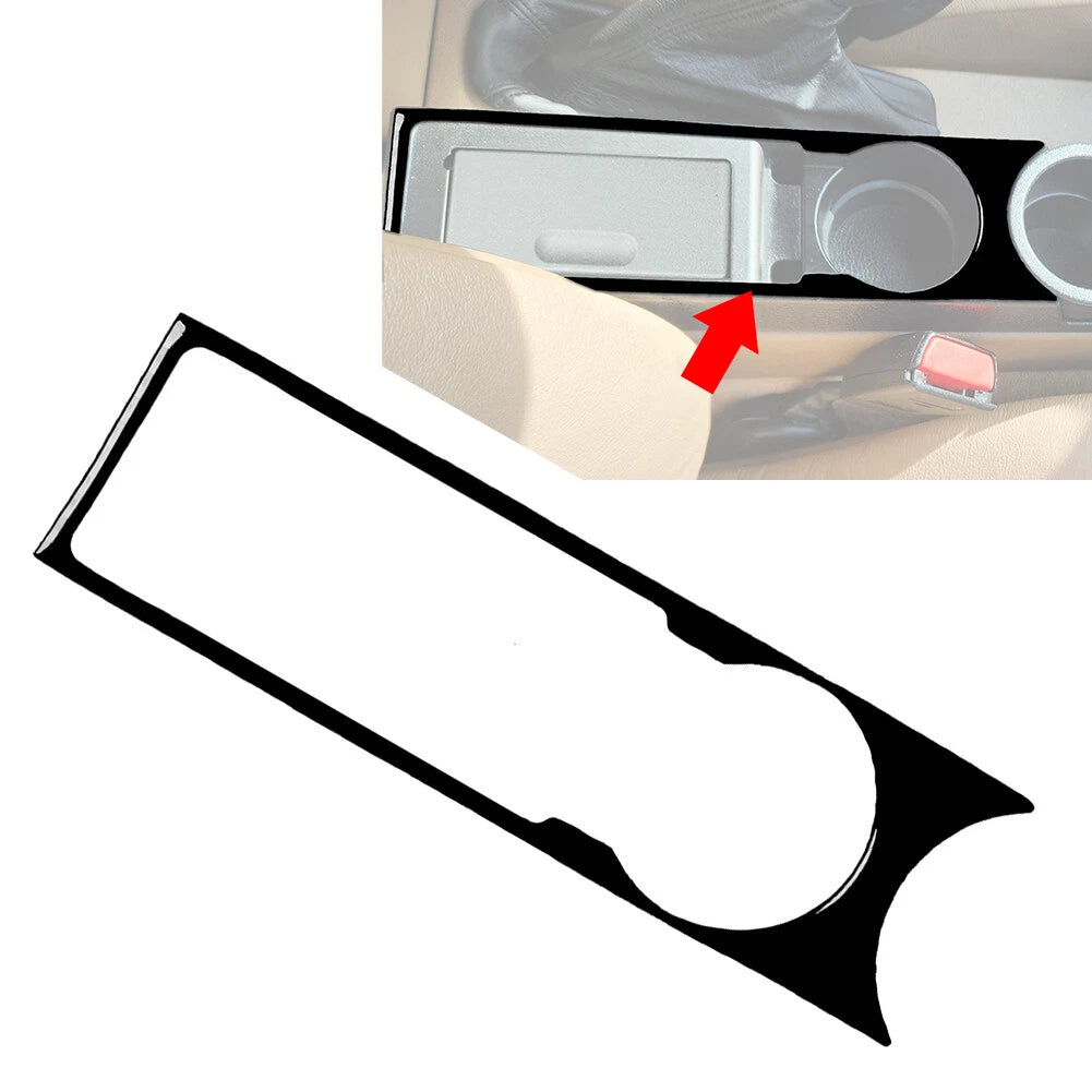 Water Cup Holder Panel Frame Cover Trim for BMW 3 Series E36 (1994–1996) Black
