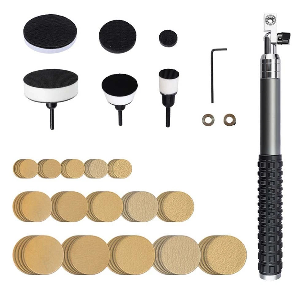 Adjustable Wood Bowl Sander Kit with 75 Sanding Discs for Woodworking