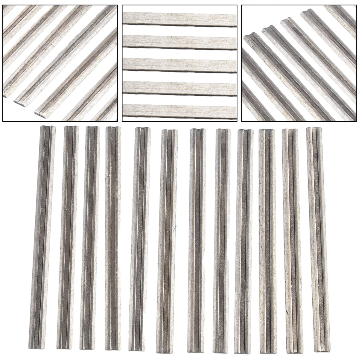 12pcs Reversible Tungsten Carbide Straight Blades for Woodworking Planer